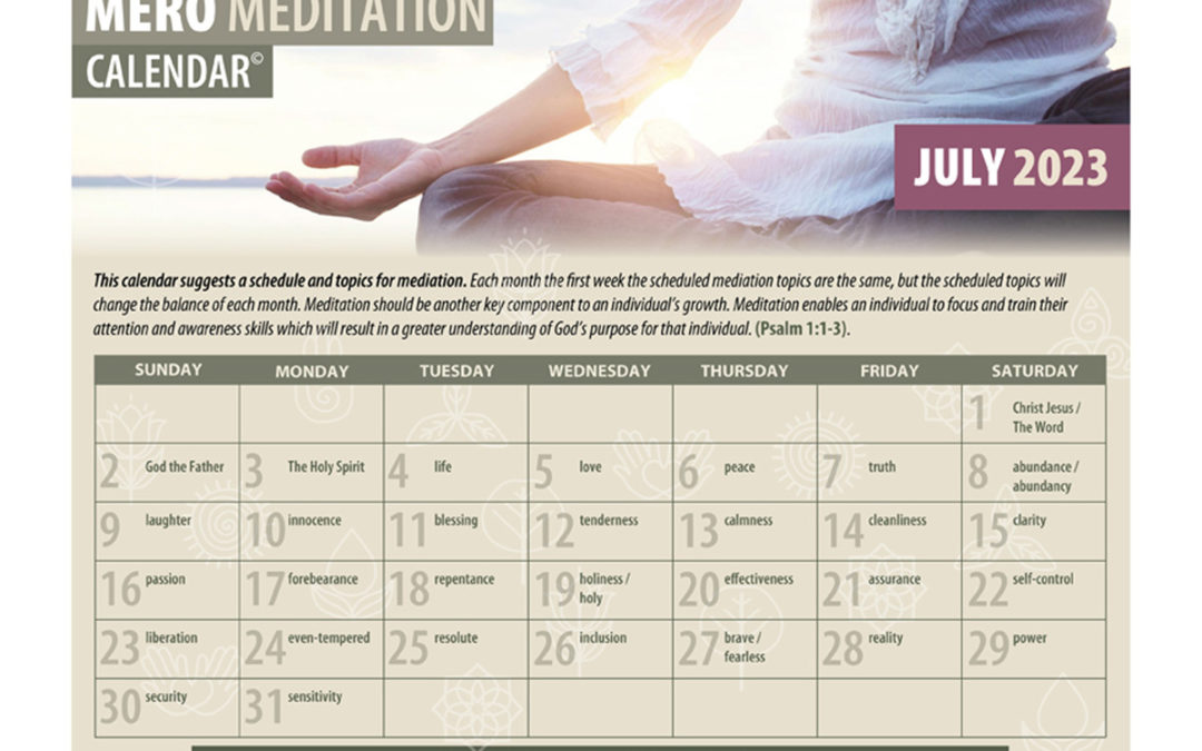 MERO Meditation Calendar for July